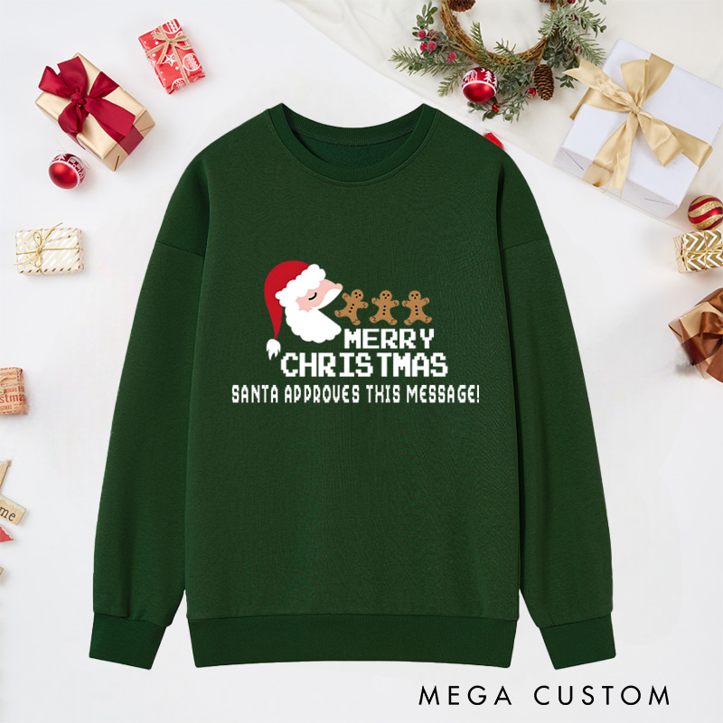 Personalized Merry Christmas with Gingerbread Cheer Classic Sweatshirts Christmas Gift for Geek Nerd