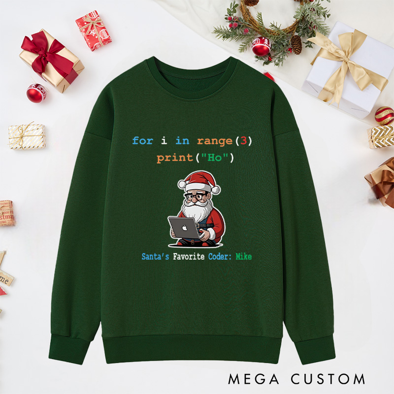 Personalized Code like Santa Christmas Sweatshirts Programmer Computer Technology Lover Sweatshirts Christmas Gift for Geek 