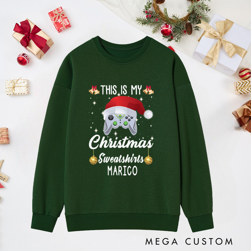Personalized This Is My Christmas Classic Sweatshirts Gamers Sweatshirts Christmas Gift for Geek Nerd