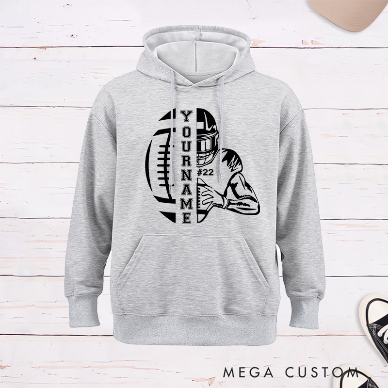 [Copy]Personalized American Football Hoodie with Custom Name,The Perfect Gift for Fans