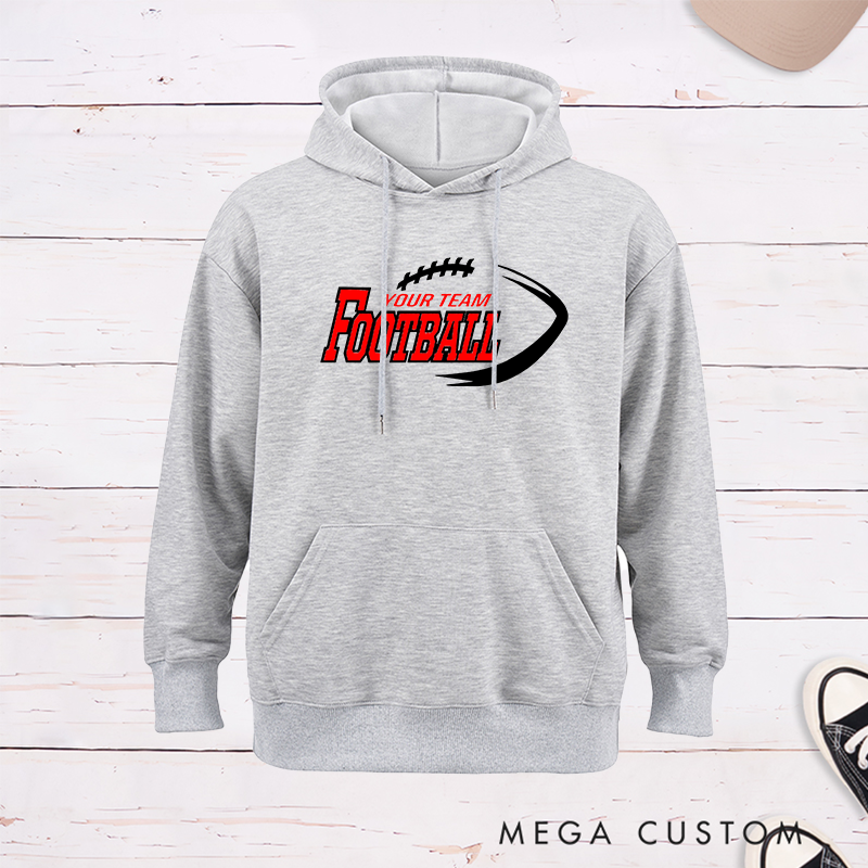 Personalized American Football Hoodie with Your Custom Team Name