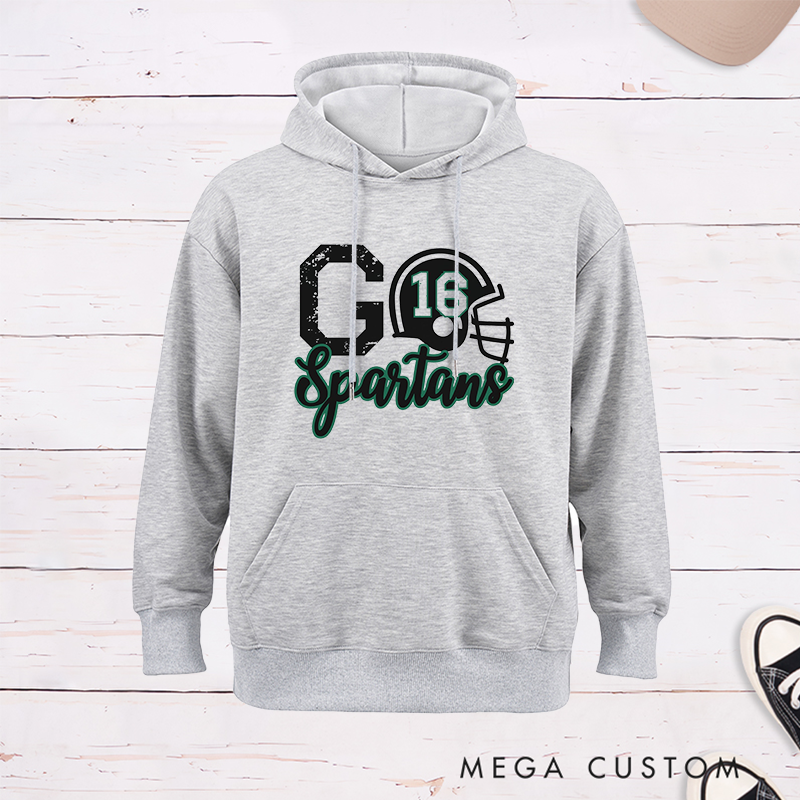 Personalized American Football Featuring Custom Your Team Name and Number on the Front