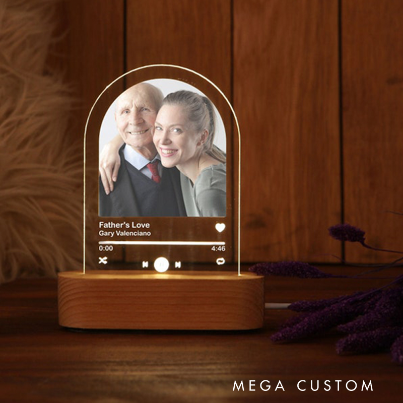 Personalize Gift with Photo Light Custom Light Up Picture Song Plaque