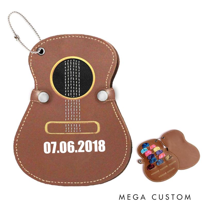 Personalized Guitar Leather Pouch Custom Guitar Pouch Guitar Accessories