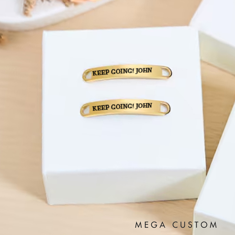 Personalized Metal Shoe Tags for Fitness Enthusiasts Bodybuilders and Gym Lovers