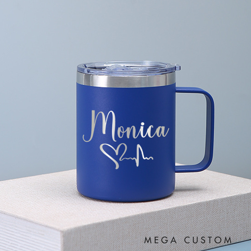Personalized Laser Engraved Coffee Mug Custom Insulated Stainless Steel Mugs 12 OZ Coffee Mug