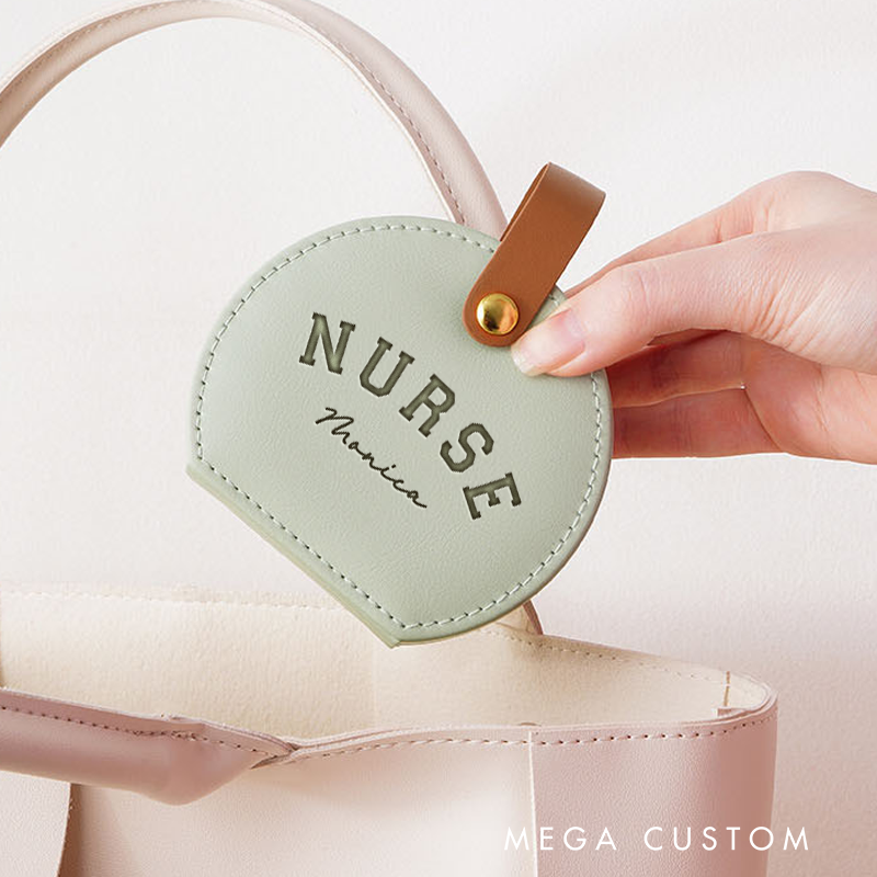 Personalized Leather Jewelry Box Engraved Classic Nurse Design Jewelry Travel Case Custom Jewelry Organizer Gift