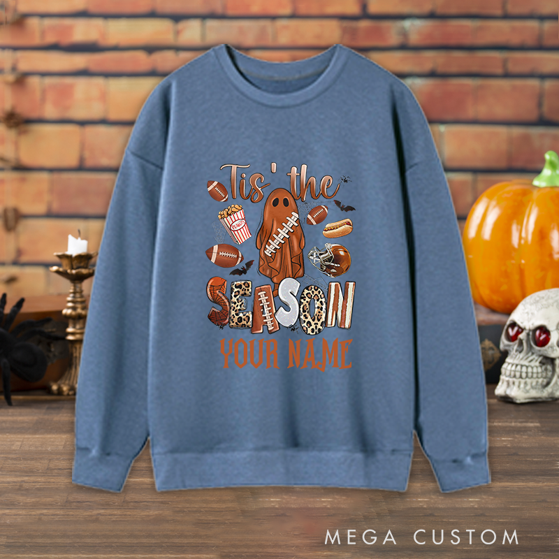 Personalized ''Tis the Season'' American Football Sweatshirt with Custom Your Name for a Festive Touch