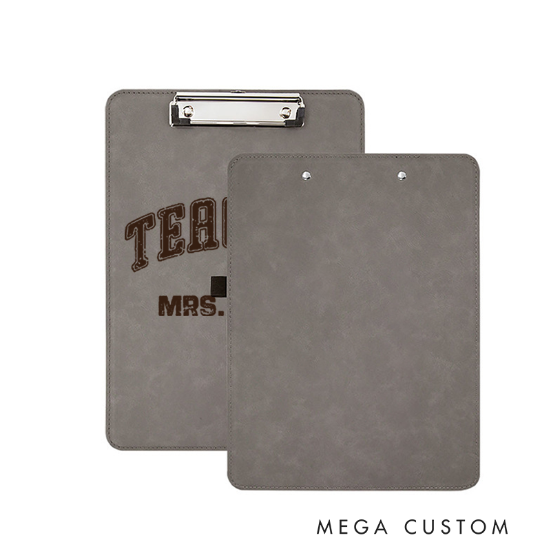 Personalized Leather Clipboard for Teachers Retro Teacher Design Clipboard Stylish and Practical Gift for Teachers