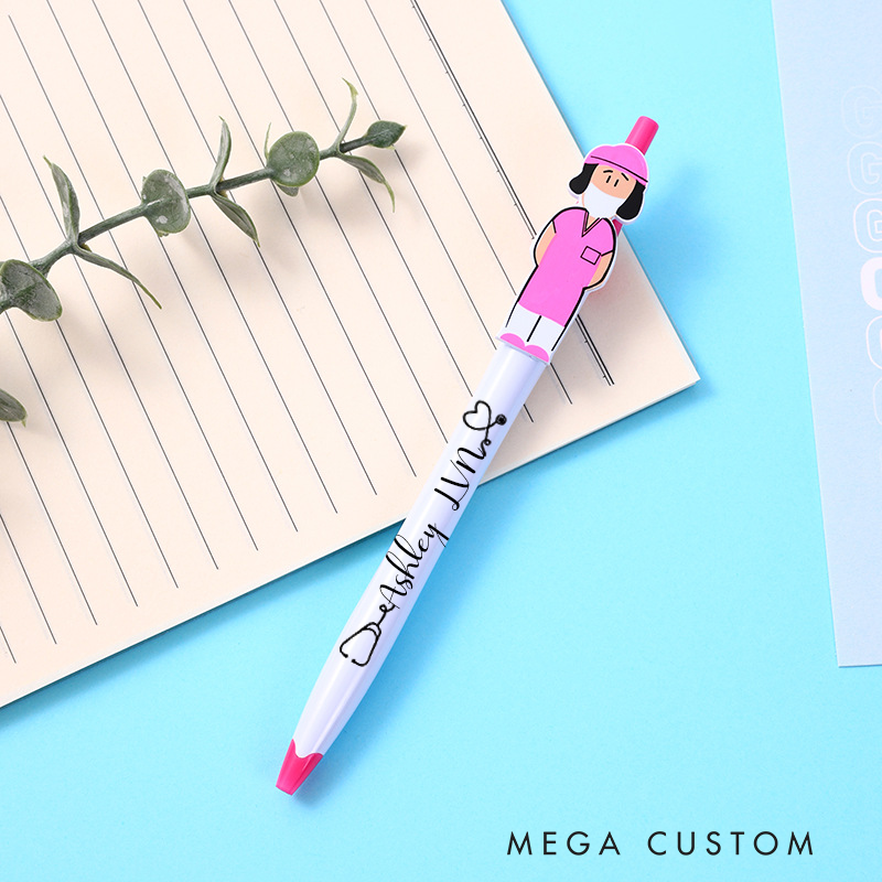 Personalized Nurse Character Pens Custom Nurse Name Pens Nurse Appreciation Gift
