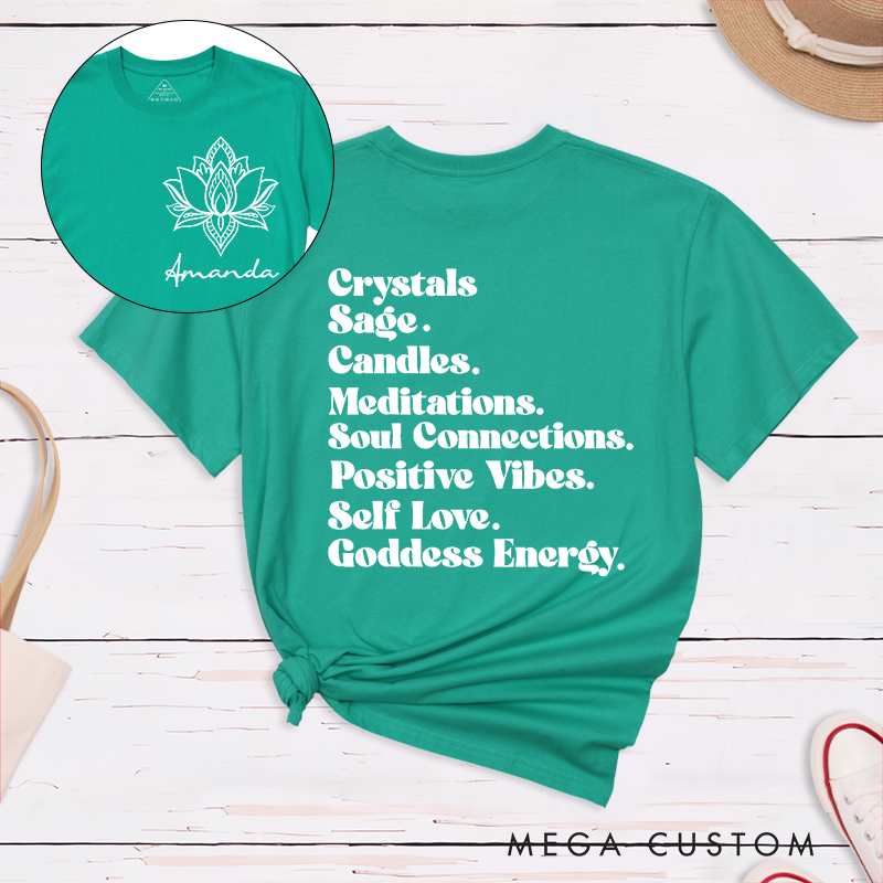 [Copy]Personalized Yoga T-Shirt with Inhale Peace Exhale Chaos Quote Design Perfect Gift for Yoga Lover and Meditation