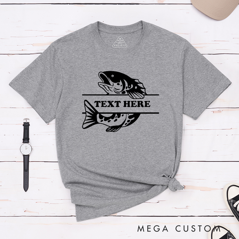 Personalized Fishing T-Shirt with Classic Fish Design Gift for Anglers and Fishing Enthusiasts