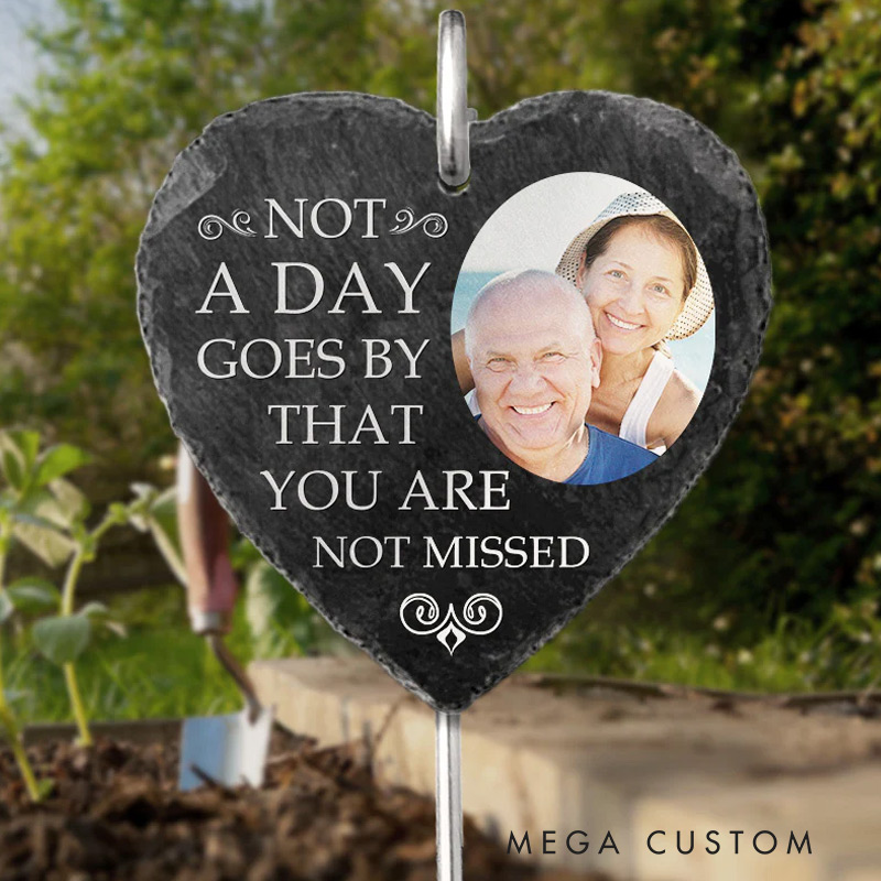 Personalized Memorial Grave Marker Photo You Will Always Be Remembered Keepsake Custom Garden Slate Sympathy Gift 