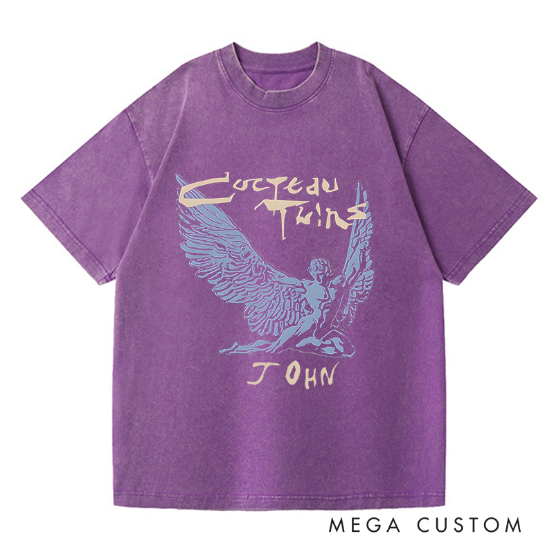 Personalized Washed T-Shirts Rock Music Band Merch and Indie Music Gift T-Shirt