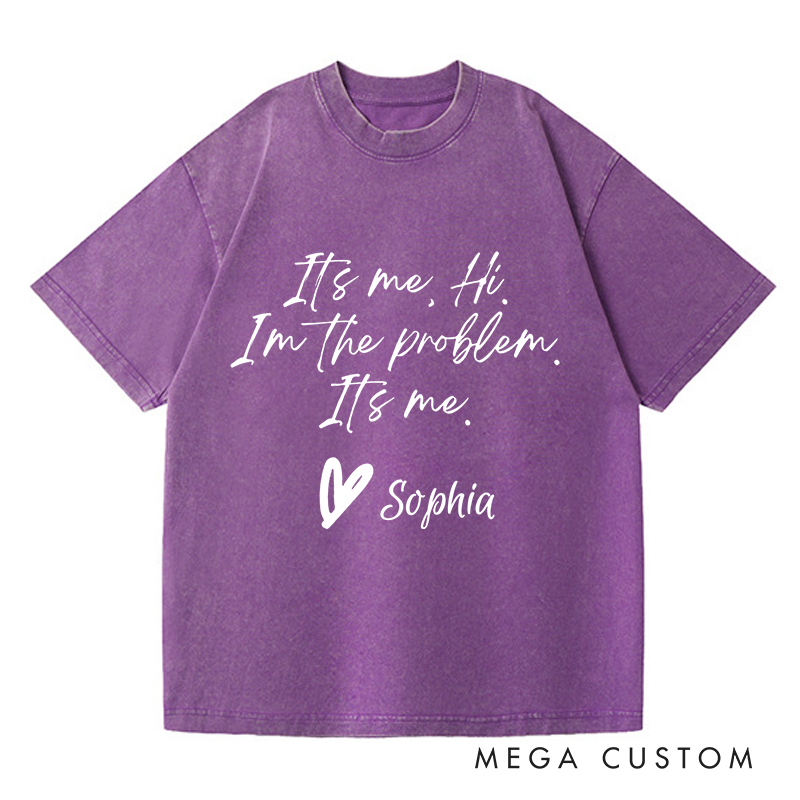 Personalized Washed T-Shirts Fun and Witty Self-Reflection Bold Statement Graphic and Gifts for Pop Music Lovers T-Shirt