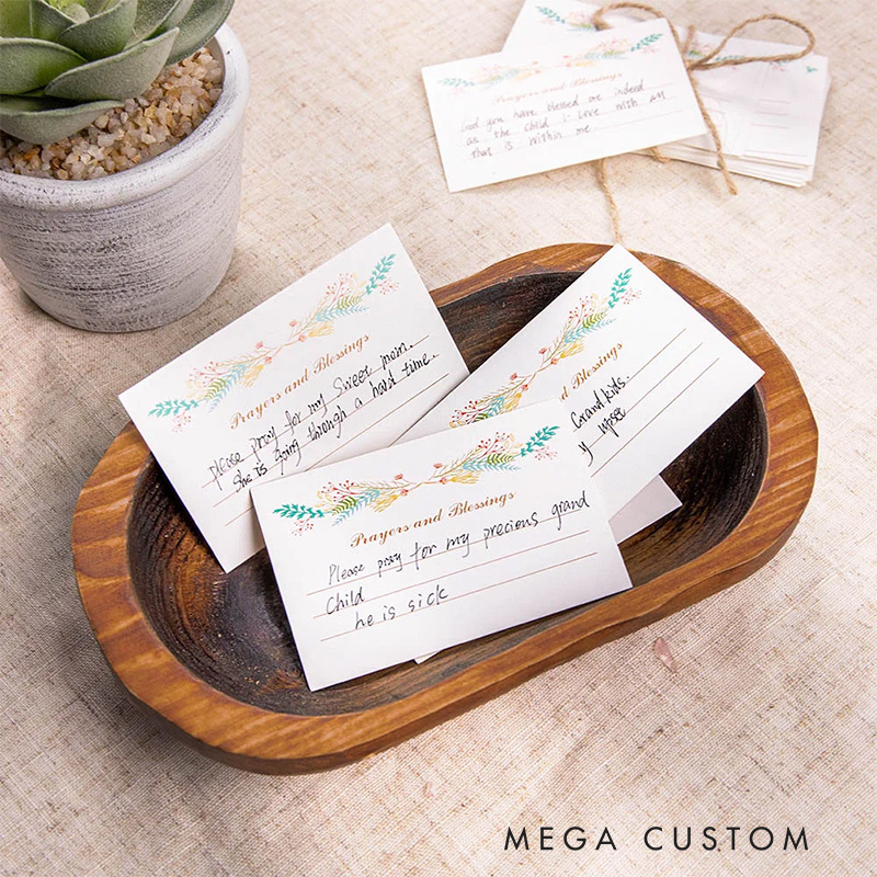 Personalized Cross Mini Prayer Bowl Dough Bowl with Bible Verse Home Decor Cross Religious Gifts Christian Gifts