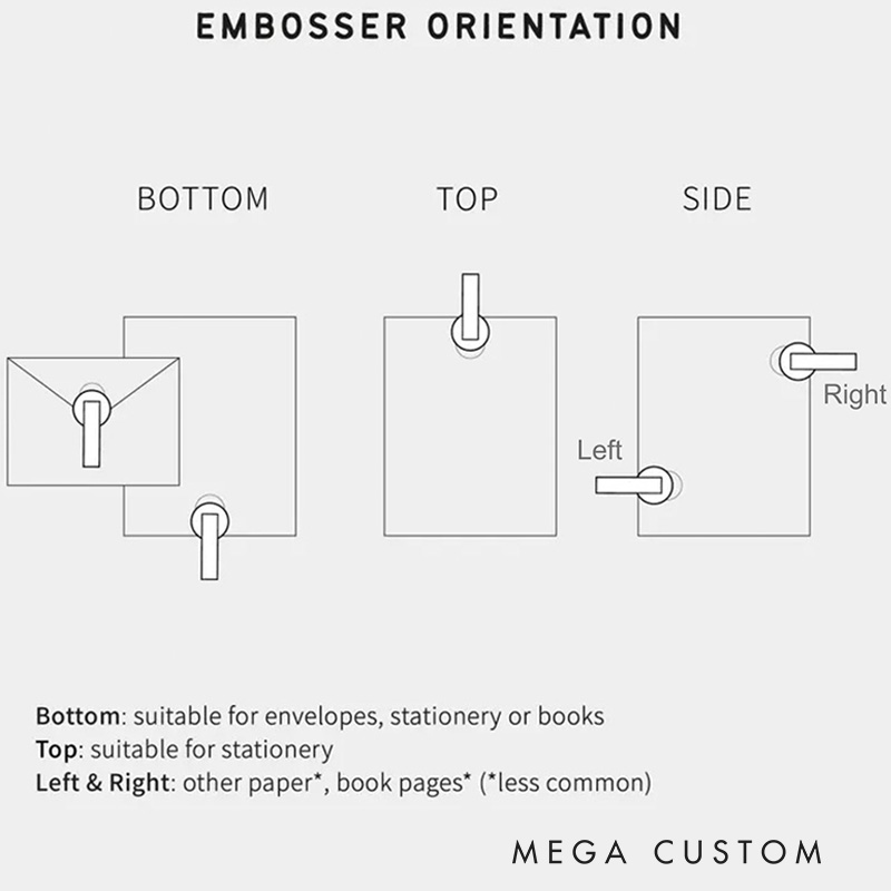 Personalized Gothic Monogram Hand Held Book Embosser Stamp Envelope Library Stamp with Initial and Text Birthday Gift for Book Lovers Reading Gift