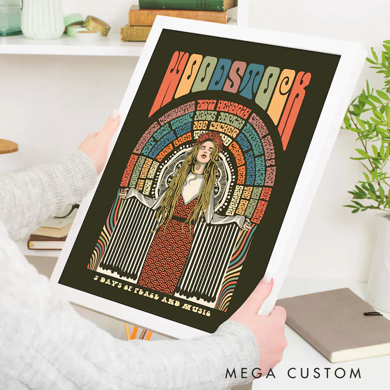 Personalized Vintage Music Poster Gig Poster Concert Poster Boho Art Vintage Art Without Frame