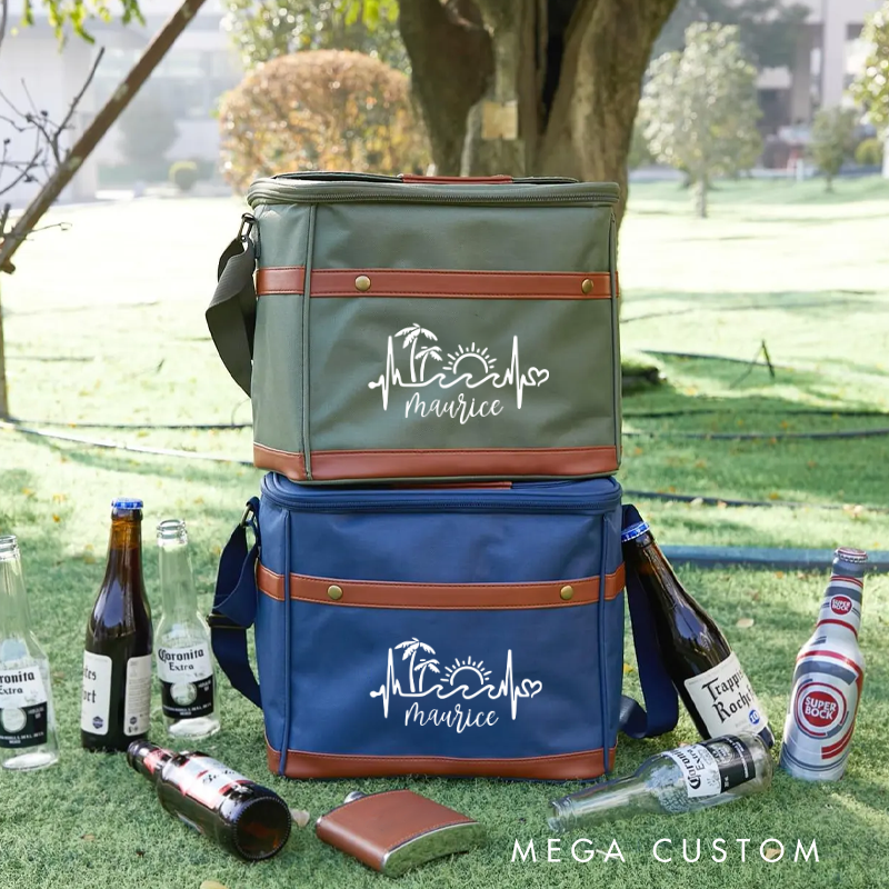 Personalized Beer Cooler Bag Custom Camping Picnic Refrigerated Drinks Bag Gift for Outdoor Enthusiasts