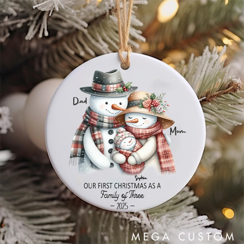 Personalized Family Christmas Ornaments Creating Lasting Memories with Our First Christmas as Three