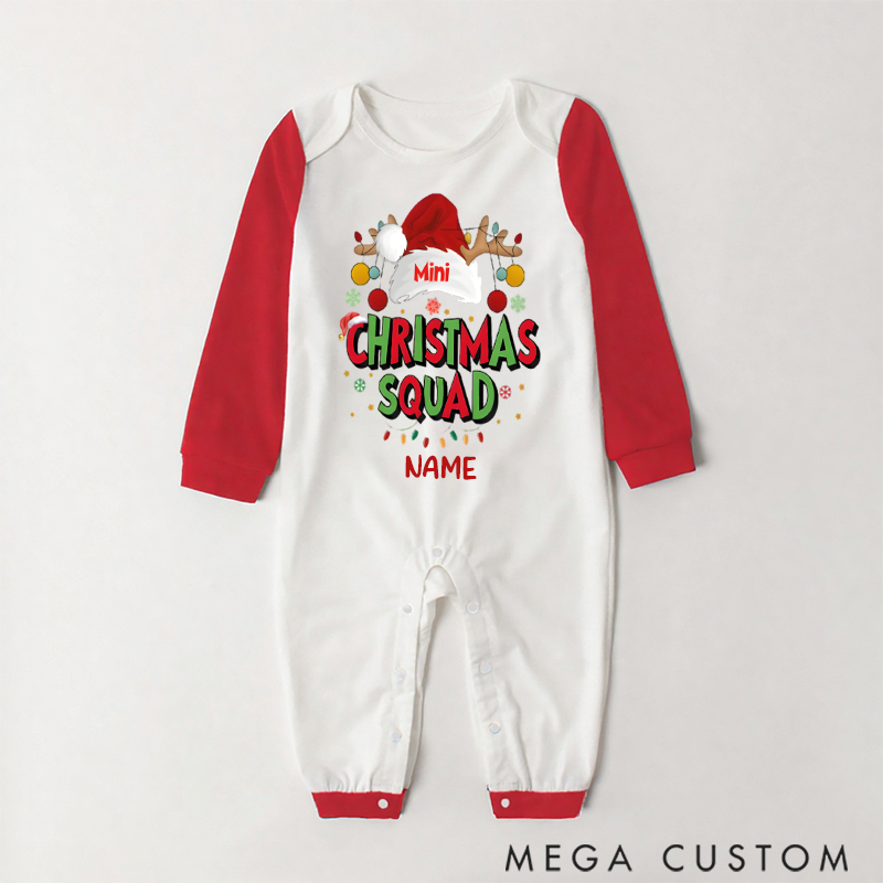 Personalized Family Christmas Gift Squad Creative Color Design Family Matching Pajamas