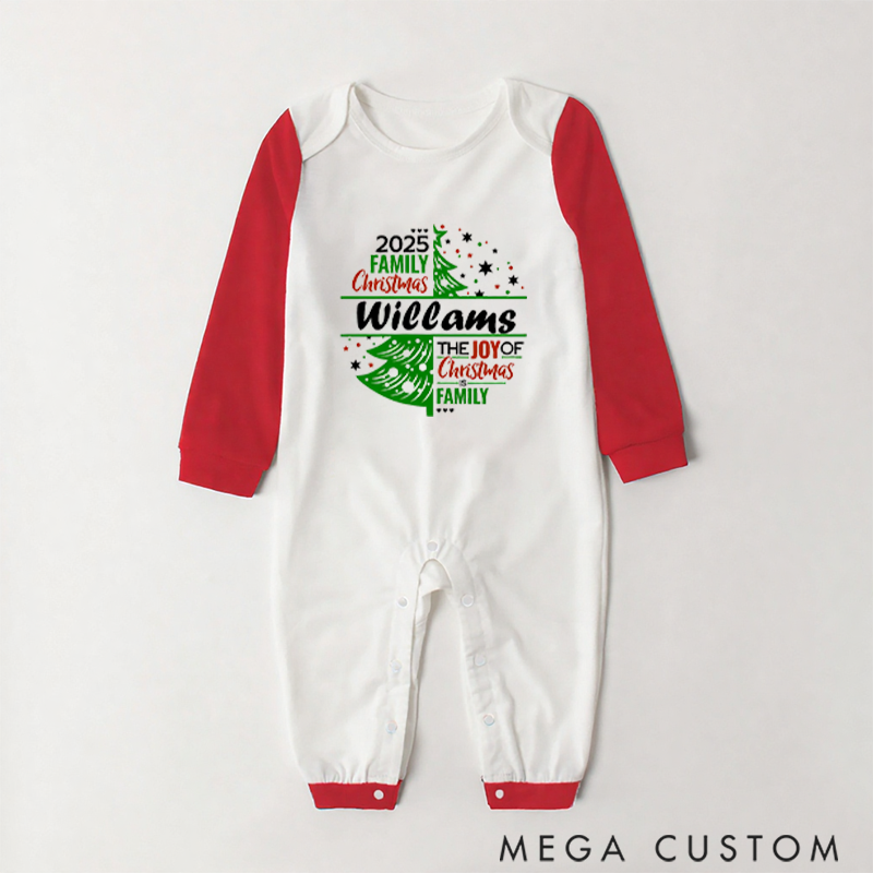 Personalized Fun Filled Creative Design of Christmas Tree Family Matching Pajamas