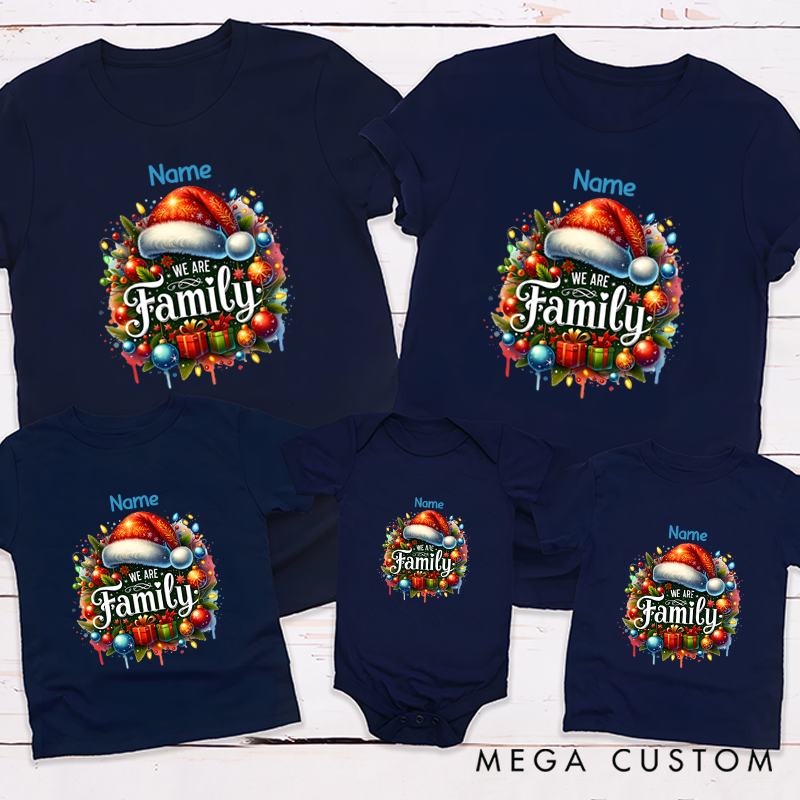 Personalized We Are Family Christmas Theme Matching Outfit for Memorable Christmas Moments