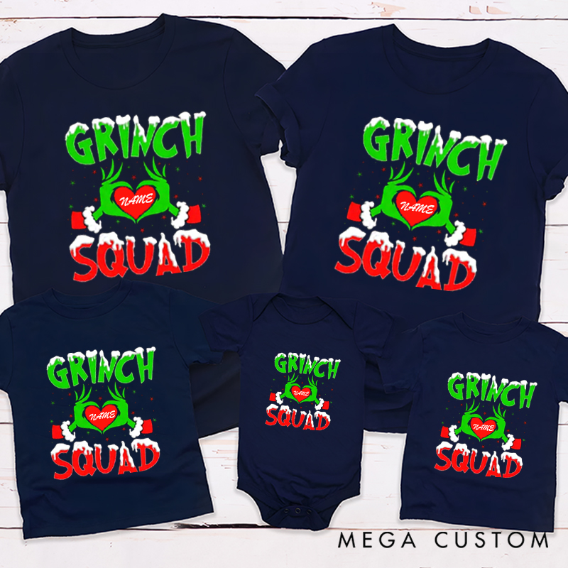 Personalized Green Squad Reunion Christmas Theme Family Matching Outfit