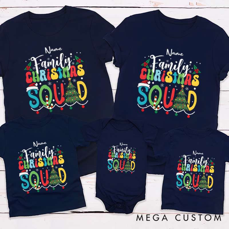 Personalized Family Christmas Squad Theme Matching Outfit for Memorable Christmas Moments