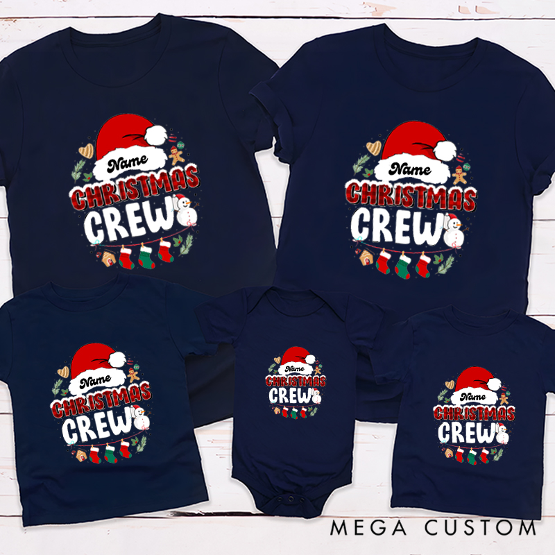 Personalized Memorable Christmas Crew Theme Family Matching Outfit