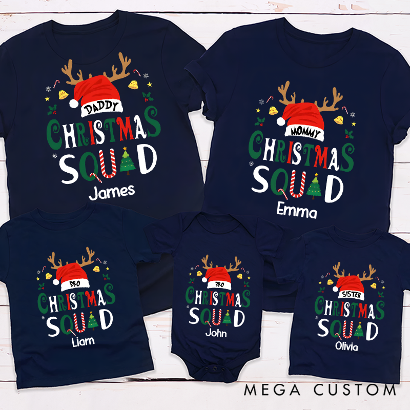Personalized Festive Holiday Squad with Creative and Playful Designs for Special Christmas Moments Family Theme Matching Outfit
