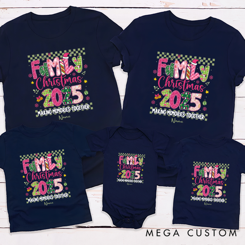 Personalized Family Christmas Making Memories Together Matching Outfit for Special Gatherings