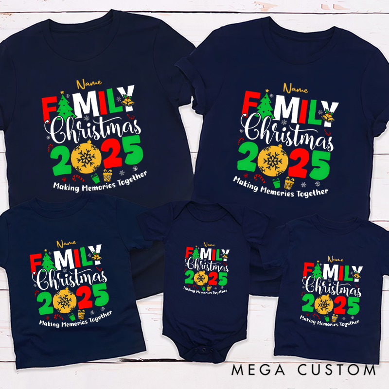 Personalized Family Christmas Making Memories Together Matching Outfit for Memorable Christmas Moments