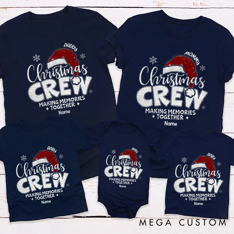 Personalized Christmas Crew Making Memories Together Family Theme Matching Outfit