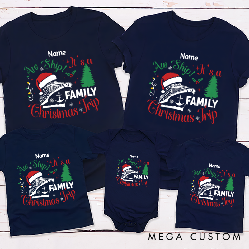 Personalized It's a Family Christmas Trip Theme Matching Outfit for Memorable Christmas Moments