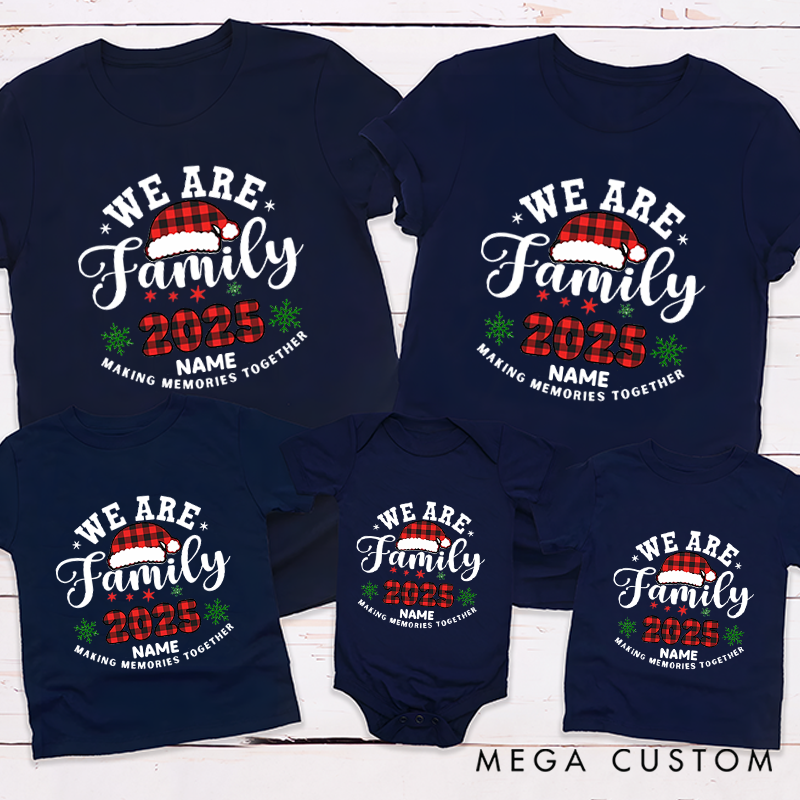 Personalized Merry Christmas Family Matching Outfits with a Whimsical Santa Claus