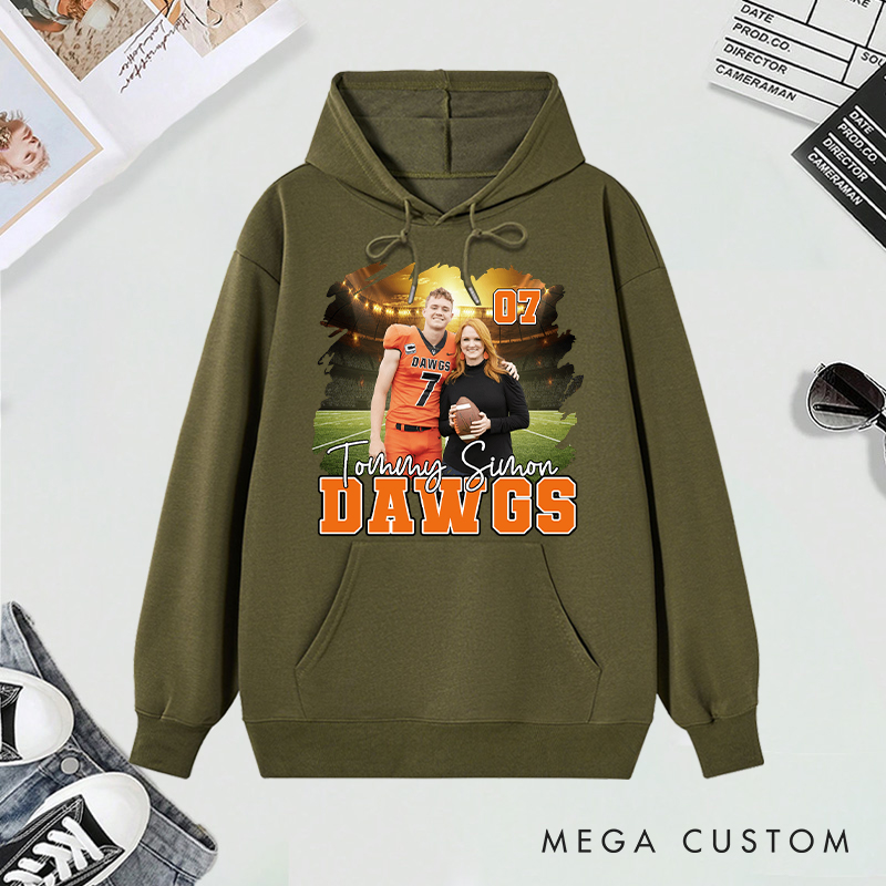 Personalized Baseball Hoodies with Custom Player Photo and Name  