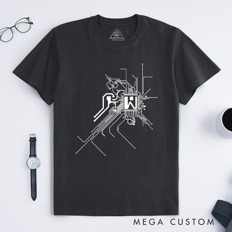 Personalized Circuit Geek at Heart T-Shirt It Programmer Engineer Technology Lover Shirt Gift for Nerd Geek