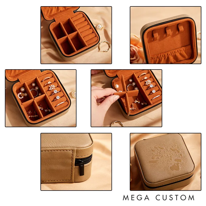 Personalized Zodiac Sign Jewelry Case Zodiac Moon Gift Zodiac Leather Travel Case Gift for Her Astrology Jewelry Box