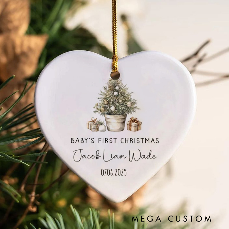 Personalized Heartfelt Memorial Christmas Ornament with Elegant Design for a Special Remembrance