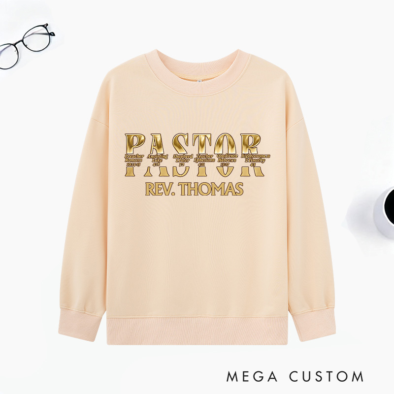 Personalized Pastor Appreciation Classic Sweatshirts with Name Unisex Sweatshirts Religious Appreciation Gift for Pastor