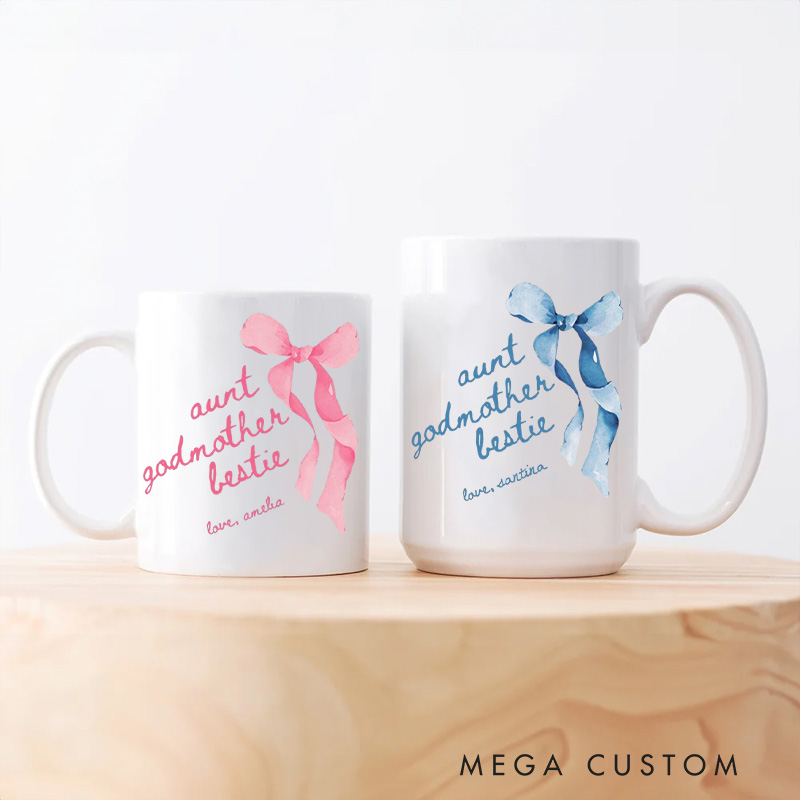 Personalized Godmother Godfather Ceramic Mug with Name Religious Gift Birthday Gift for Christians