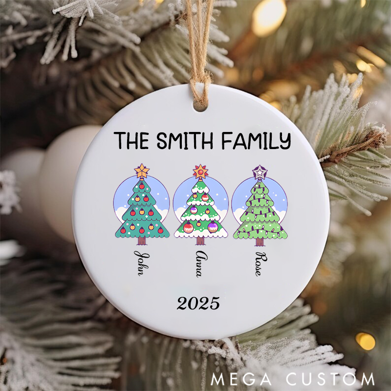 Personalized Family Christmas Ornament First Christmas Keepsake Christmas Tree Baubles with Names