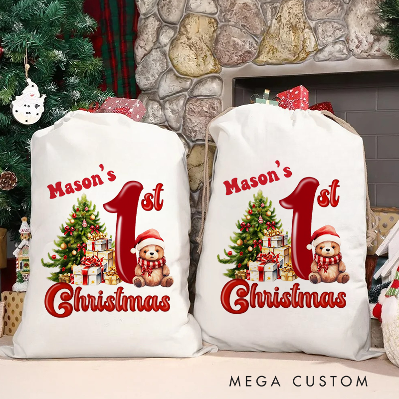 Personalised Canvas Santa Sack Christmas Gift Bag Large Santa Gift Bag for Holiday Presents Xmas Gifts Bags