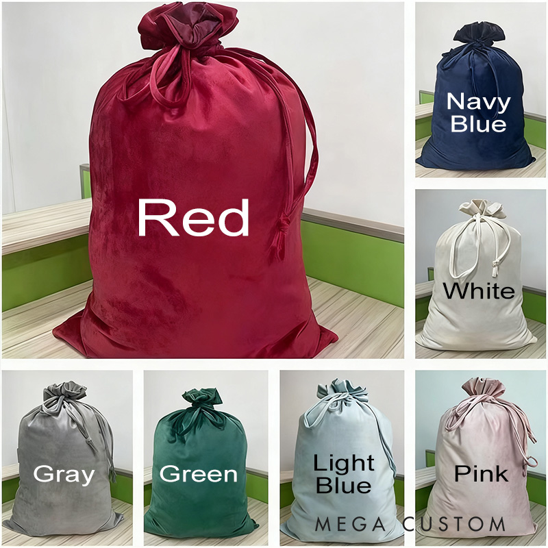 Personalized Faith Velvet Drawstring Santa Sack Christmas Gift Bag with Glitter Name Home Decor Christmas Party Supplies Christmas Gift for Christian