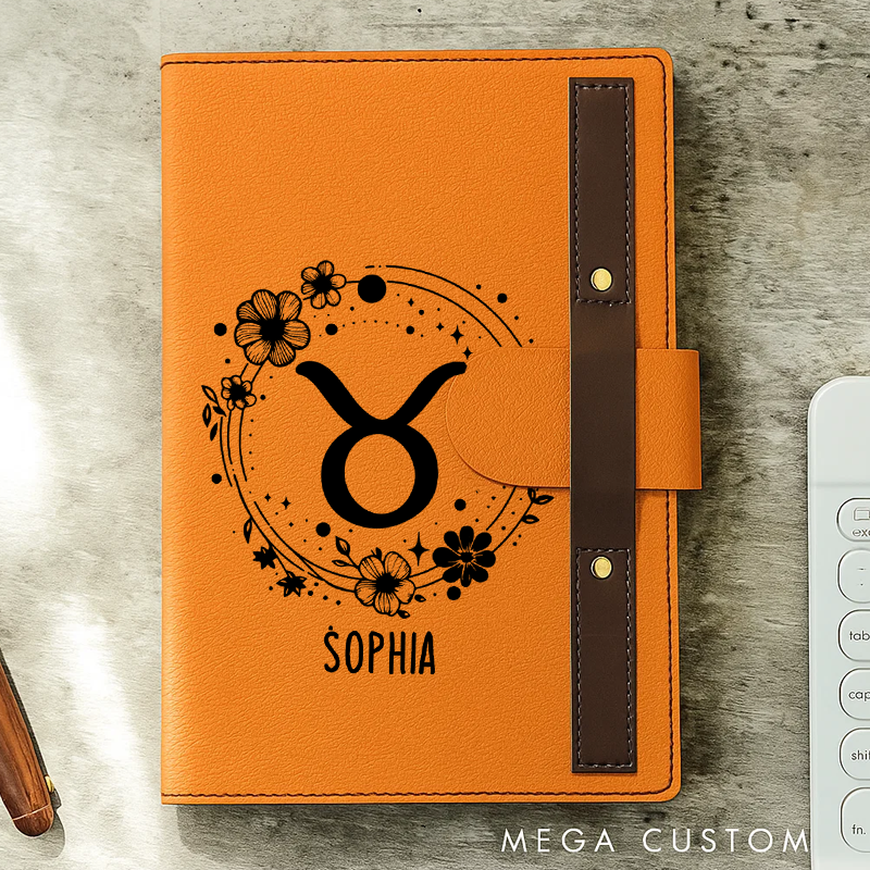 Personalized Zodiac Journal Zodiac Notebook Birthday Gift Month Zodiac Gift Journal Notebook Astrology Gift