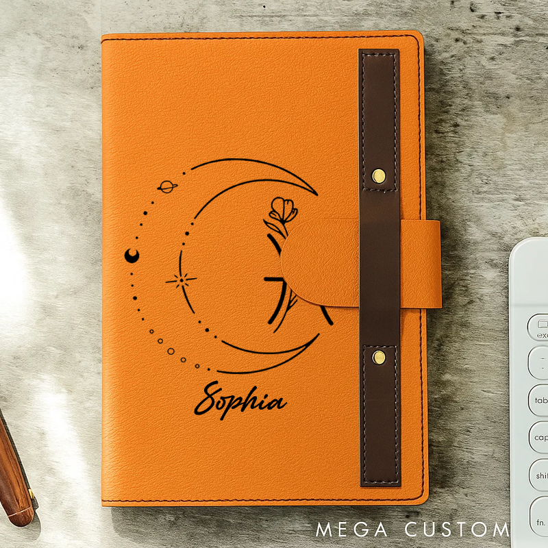 Personalized Zodiac Sign Custom Journal Birthday Gift With Name Month Zodiac Gift Journal Notebook Astrology Gift