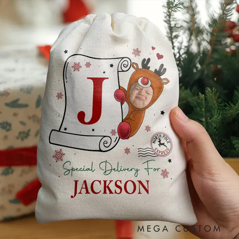 Personalized Photo Special Delivery Santa Christmas Party Favors Gift 