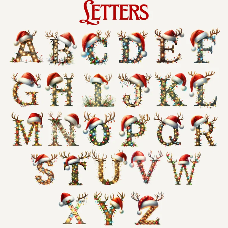 Personalized Initial Ornament Custom Letter Ornament Reindeer Ornament Personalized Christmas Ornament 