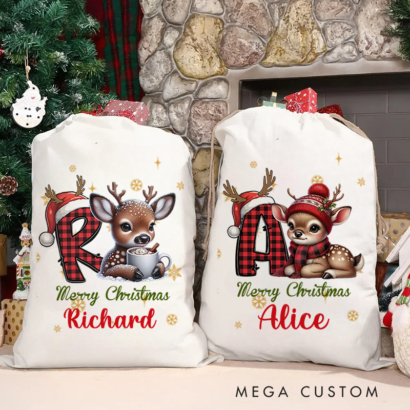 Personalised Santa Sack Xmas Toy Sack with Name Special Delivery Christmas Eve Sack Christmas Present Sack 